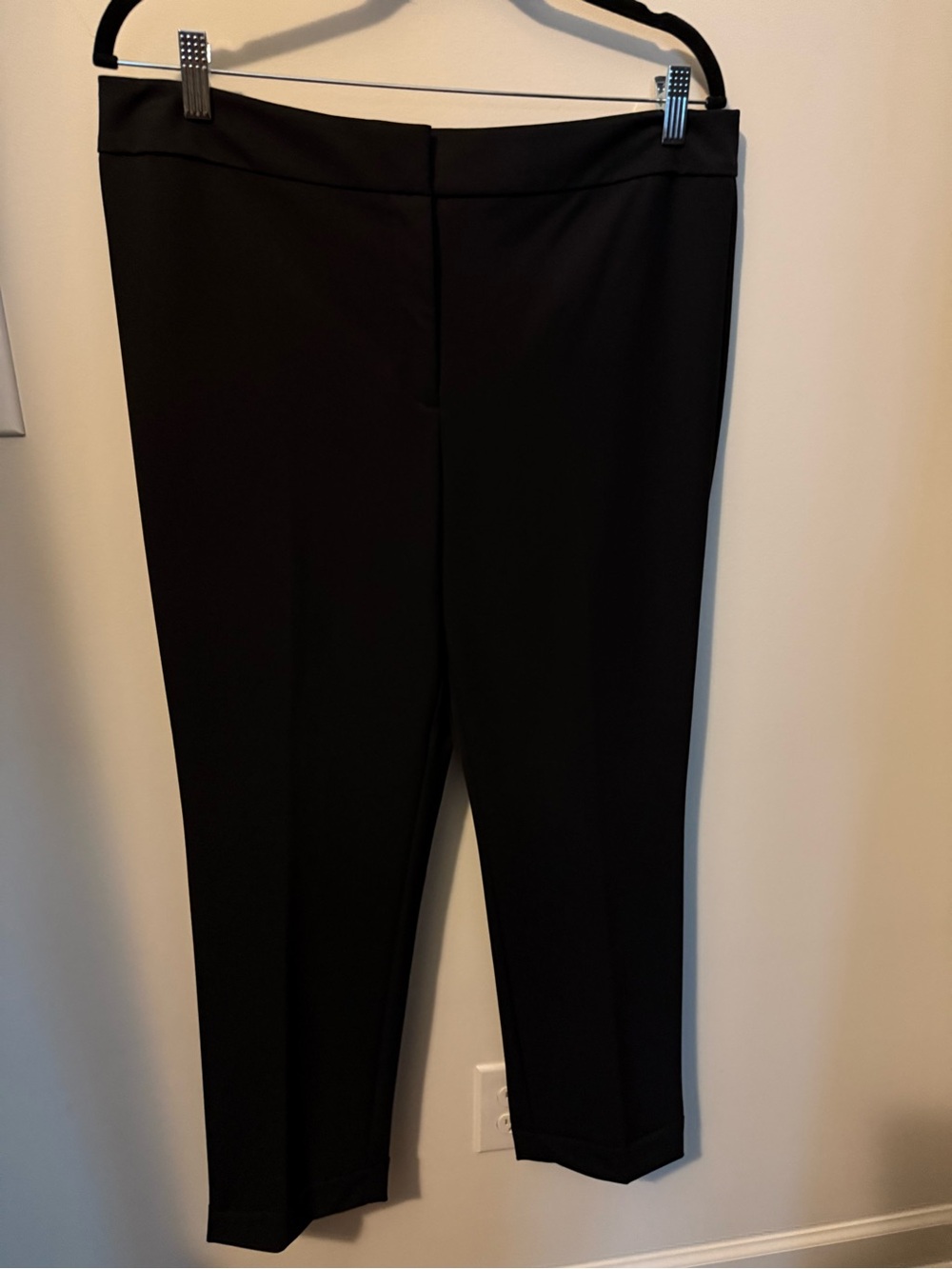 Ann Taylor Factory Black Cropped Ponte Ankle Pants
